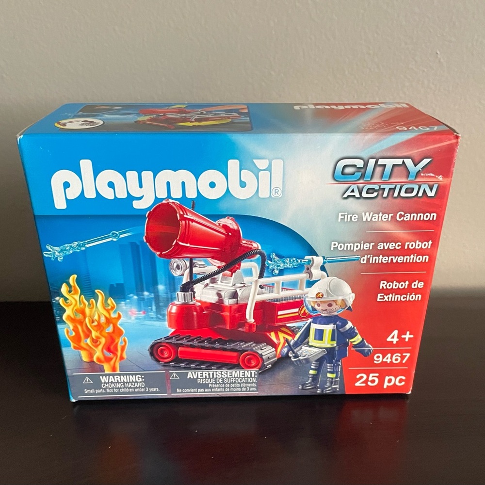 Playmobil 9467 City Action Fire Water Cannon 25 Piece Set Factory Sealed 2018